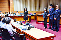 The “Duo-la” team presented their ideas to the adjudication panel